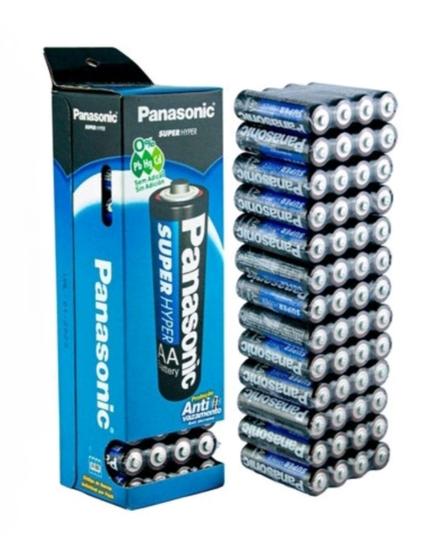 Imagem de Pilha Panasonic pequena AA caixa com 52 pilhas