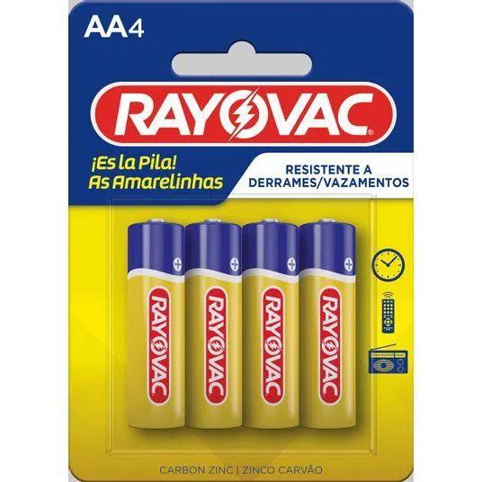 Pilha Rayovac Amarelinhas AA4 - 4 Unidades Menor preço em Pilha Rayovac Amarelinhas AA4 - 4 Unidades
