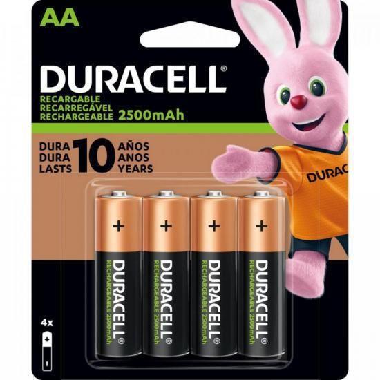 Imagem de Pilha Recarregável Aa 2500-Mah (Cartela C/4 Pilhas) Duracell