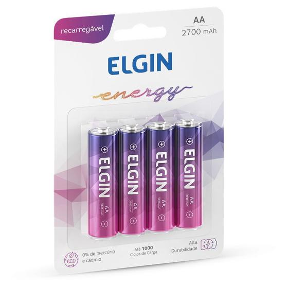 Pilha Recarregável AA 2700MAh 1,2V Elgin Energy Blister com 4 Pilhas Pequenas 82175 Menor preço em Pilha Recarregável AA 2700MAh 1,2V Elgin Energy Blister com 4 Pilhas Pequenas 82175