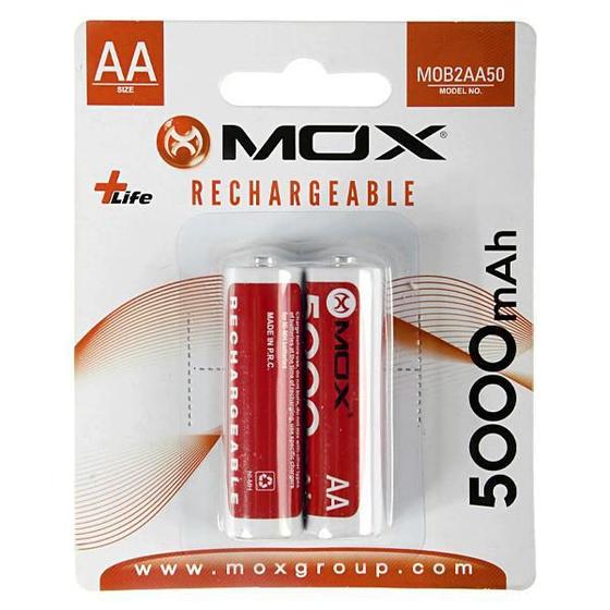 Imagem de Pilha Recarregável Aa Mox De 5.000 Mah 1.2V 2 Unidades