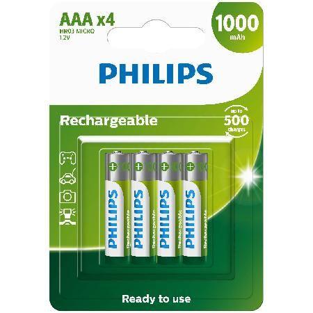 Imagem de Pilha Recarregável Aaa 1000mah Blister Com 4 Unidades R03b4rtu10/59