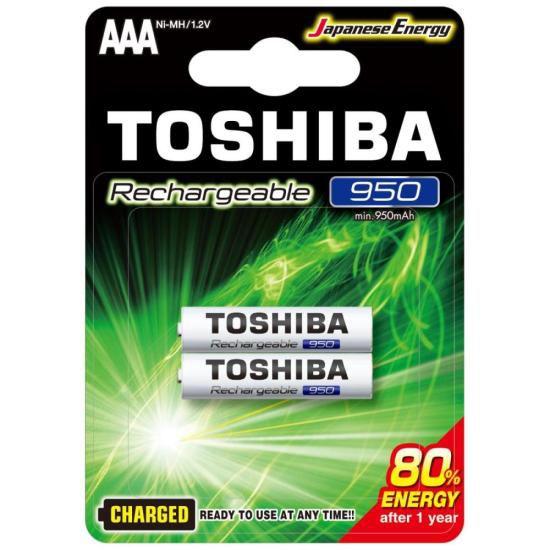 Imagem de Pilha Recarregável AAA 1,2v 950mAh TNH03GAE (C/2 Pilhas) Toshiba