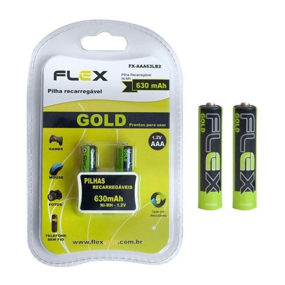 Imagem de Pilha Recarregável AAA 630MAH - Flex