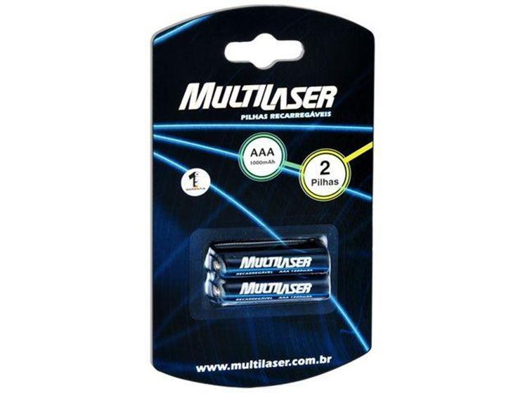 Imagem de Pilha Recarregável AAA CB051 Multilaser - 1000mAh 2 Unidades