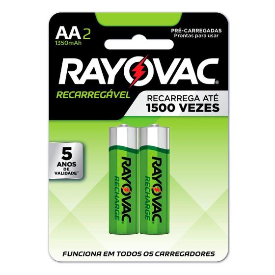 Imagem de Pilha Recarregavel Eco Aa Com 2 1350mah 55802