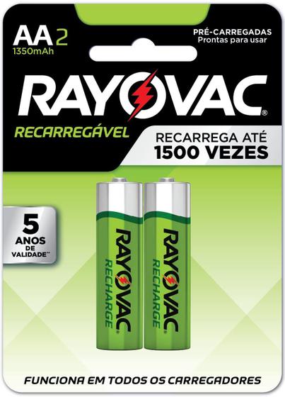 Pilha Recarregavel Eco Aa Rayovac Blister Com 2 Unidades 1.400 MAH Menor preço em Pilha Recarregavel Eco Aa Rayovac Blister Com 2 Unidades 1.400 MAH