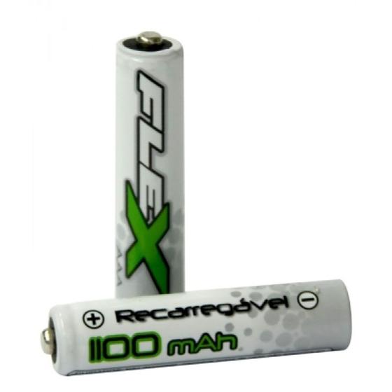 Imagem de Pilha Recarregavel FLEX FX-AAA11B2 AAA 1100 MAH com 2UN sem Carga