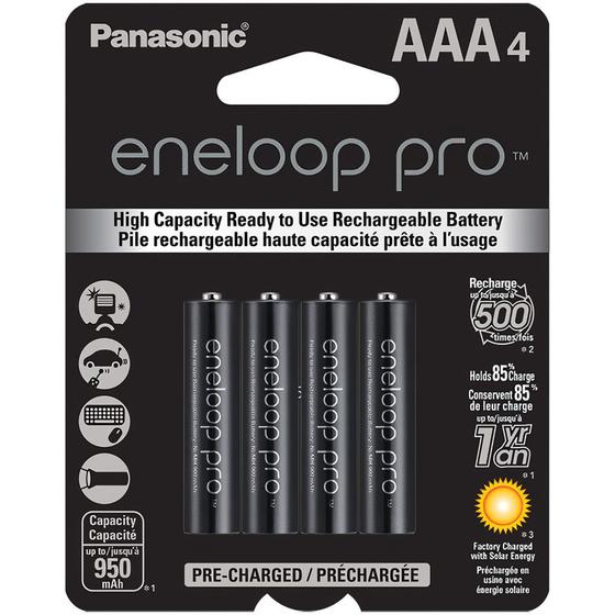 Imagem de Pilha Recarregavel Panasonic Eneloop Pro AAA4 950MAH BK-4HCCA4BA