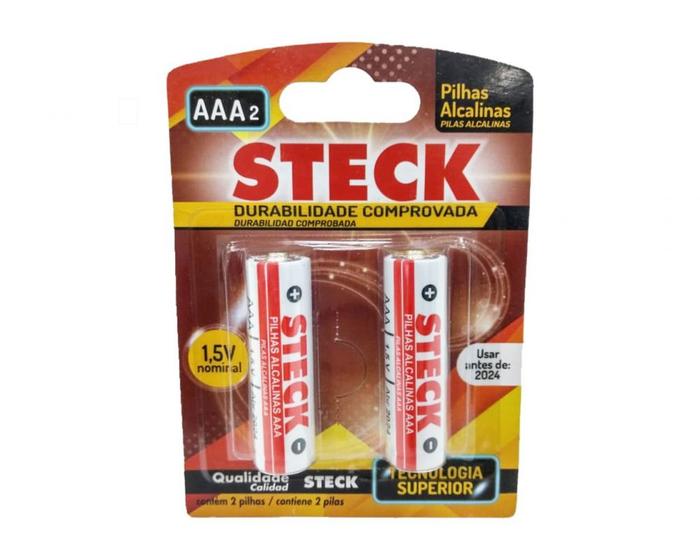 Imagem de Pilha Steck Alcalina Aaa 2Pcs Blister