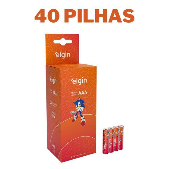 Pilha Zinco Elgin AAA Tubo c/40 1.5v (Caixa Com 40 Pilhas) Menor preço em Pilha Zinco Elgin AAA Tubo c/40 1.5v (Caixa Com 40 Pilhas)