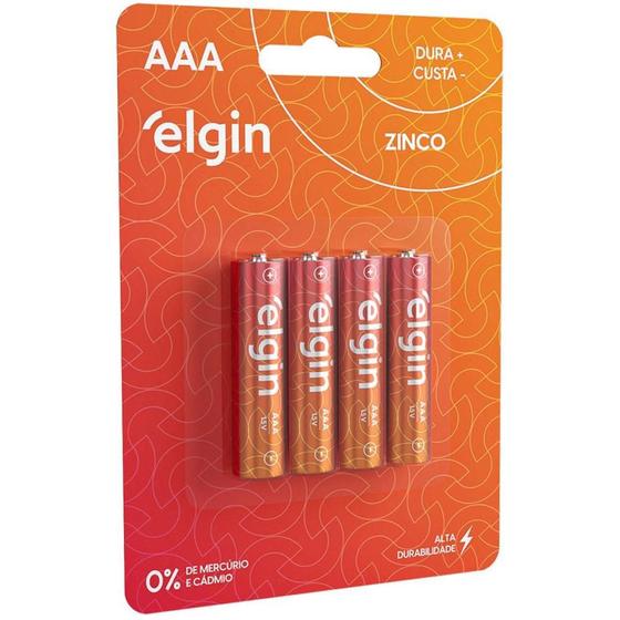 Imagem de Pilha Zinco Palito AAA ELGIN - 10 Blisters com 4 Unidades Cada