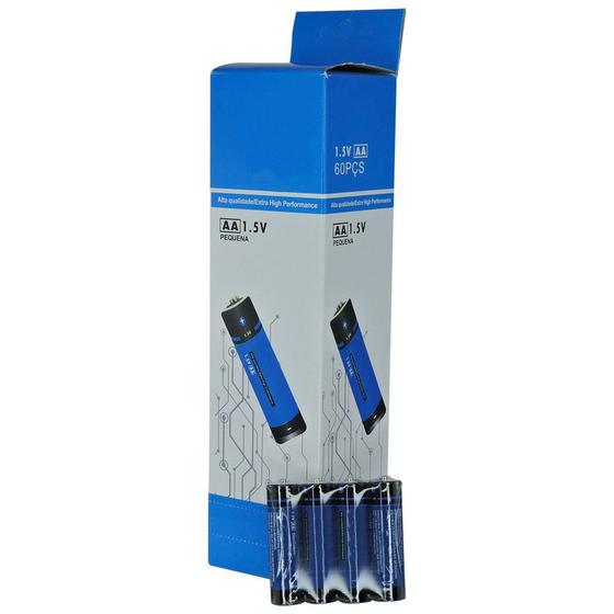 Pilhas Aa Tubo Com 60 Unidades Power Menor preço em Pilhas Aa Tubo Com 60 Unidades Power