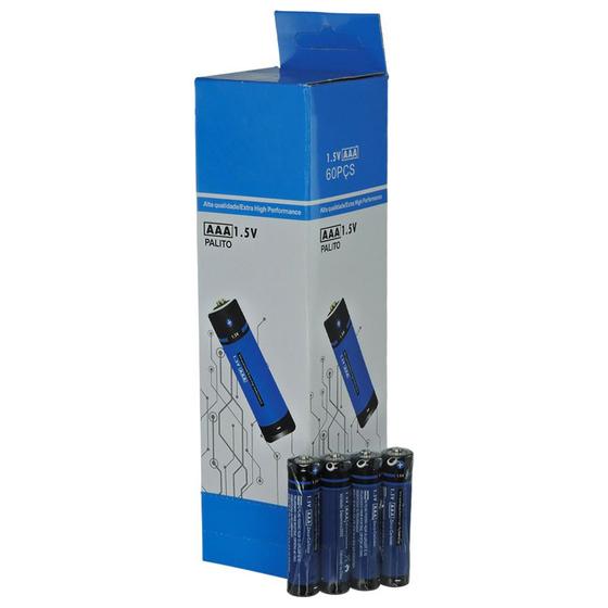Pilhas Aaa Tubo Com 60 Unidades Power Menor preço em Pilhas Aaa Tubo Com 60 Unidades Power