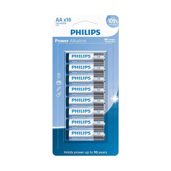 Imagem de Pilhas alcalinas aa philips blister com 16 unidades lr6p16b/59