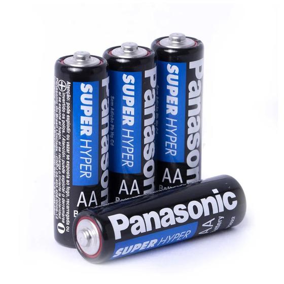 Pilhas Panasonic Super Hyper Pequena Aa Tubo 4und Menor preço em Pilhas Panasonic Super Hyper Pequena Aa Tubo 4und