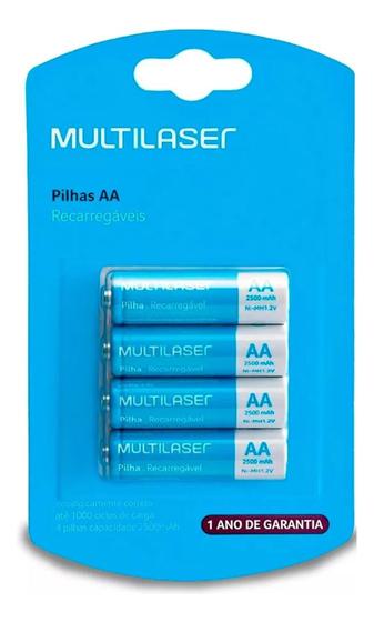 Pilhas Recarregáveis AA Multilaser 2500 mah 4 Unidades Microfone Controle Xbox Menor preço em Pilhas Recarregáveis AA Multilaser 2500 mah 4 Unidades Microfone Controle Xbox