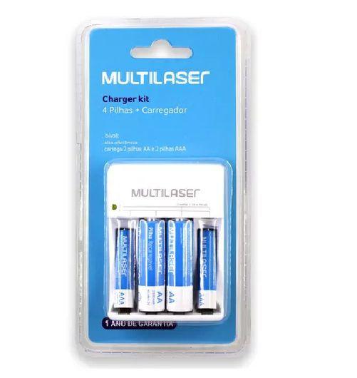 Pilhas Recarregáveis Mais Carregador Bivolt Aaa+2/aa+2 Multilaser Cb045 Menor preço em Pilhas Recarregáveis Mais Carregador Bivolt Aaa+2/aa+2 Multilaser Cb045