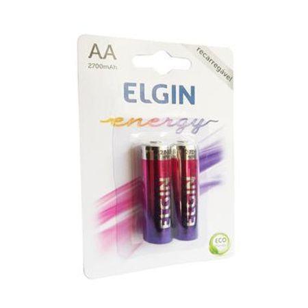 Imagem de Pilhas Recarregável AA pequena Energy 2700 Mah Elgin 2 Unid.