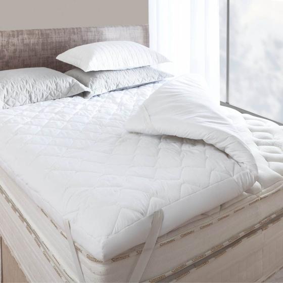 Pillow Top Casal 300 Fios Toque Macio Antialérgico 730g/m2 Casa W Branco Menor preço em Pillow Top Casal 300 Fios Toque Macio Antialérgico 730g/m2 Casa W Branco