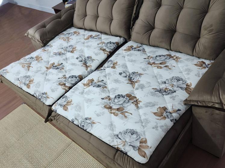 Imagem de Pillow Top Enchimento Superior Para Sofá 2 Metros Protetor Impermeável Para o Assento do Sofa