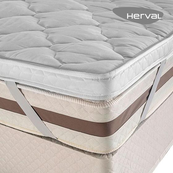 Pillow Top Herval Queen Protection, 7x158x198 cm, Elástico Menor preço em Pillow Top Herval Queen Protection, 7x158x198 cm, Elástico