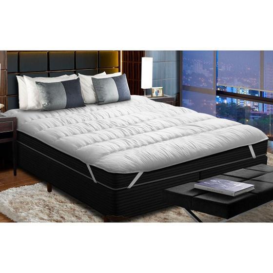 Pillow Top King Cloud 193X203Cm Poliéster Branco Pilow Yasfeh