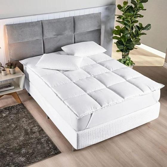 Imagem de Pillow Top Protetor de Colchão King Tecido Nobre com Elástico