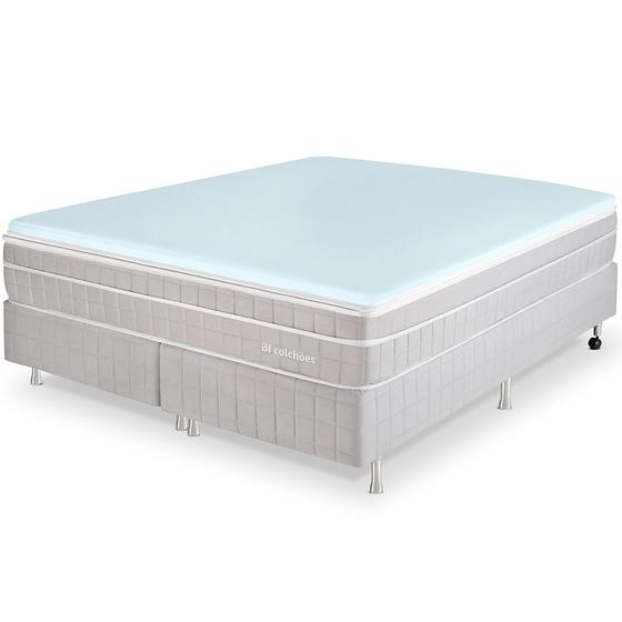 Pillow Top Queen 6cm de Espuma Viscoelástica Gel Sense Macio 158x198cm Nasa - BF Colchões Menor preço em Pillow Top Queen 6cm de Espuma Viscoelástica Gel Sense Macio 158x198cm Nasa - BF Colchões