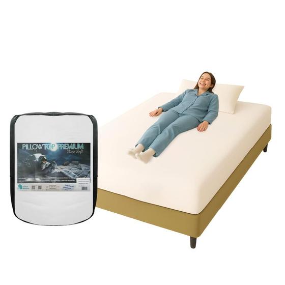 Imagem de Pillow Top Visco Nasa Espuma Soft Com Zíper Casal 138x188x5cm