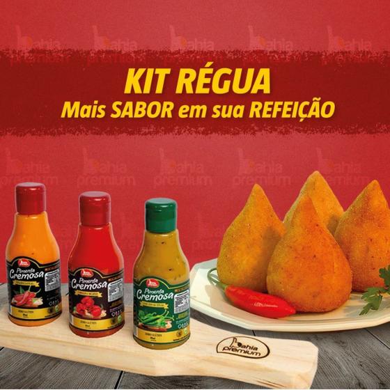 Imagem de Pimenta Bahia Premium Carolina Reaper Mais Forte do Mundo na Escala Scoville Ervas Finas e Tradicional Kit Régua 3 Molhos 80ml