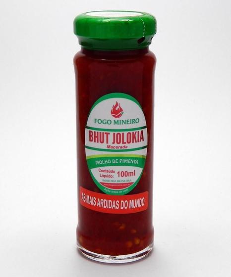 Imagem de Pimenta Bhut Jolokia Molho Macerada Pote 100ml Original