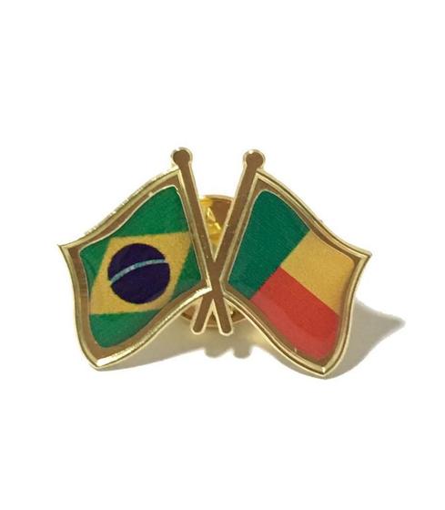 Pin Da Bandeira Do Brasil X Benim - Mundo Das Bandeiras - Bandeiras ...