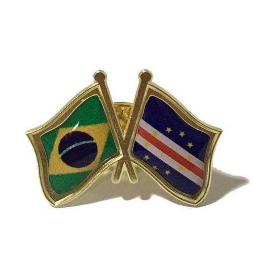 Imagem de Pin Da Bandeira Do Brasil X Cabo Verde