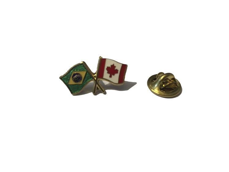 Imagem de Pin da bandeira do Brasil x Canadá