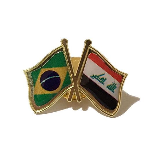 Imagem de Pin Da Bandeira Do Brasil X Iraque