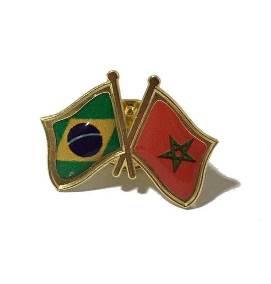 Imagem de Pin Da Bandeira Do Brasil X Marrocos