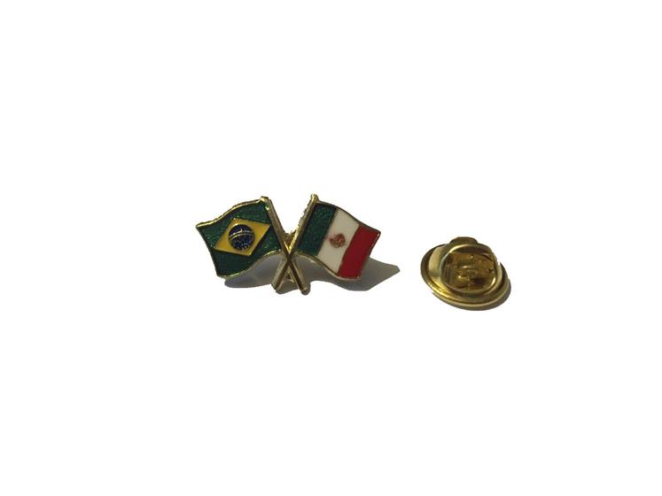 Imagem de Pin da bandeira do Brasil x México