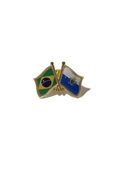 Imagem de Pin Da Bandeira Do Brasil X San Marino