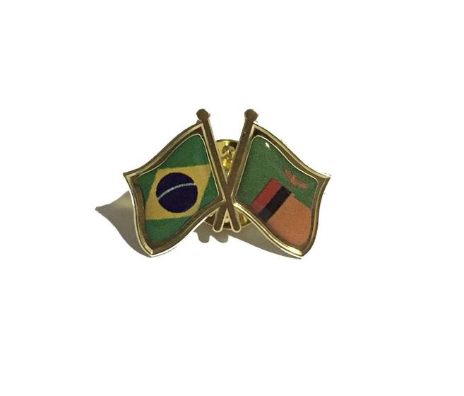 Imagem de Pin Da Bandeira Do Brasil X Zâmbia