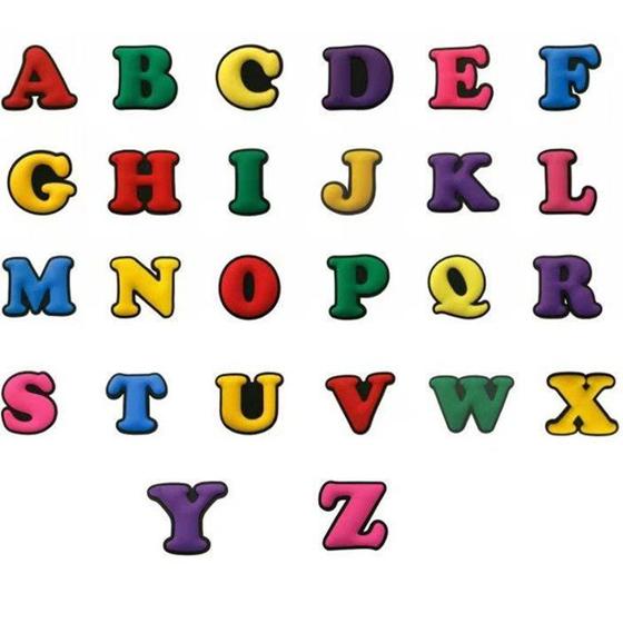 Pin / Jibbitz para Crocs Letras Coloridas - PCM - Broche - Magazine Luiza