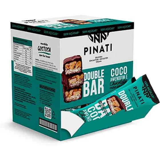 Imagem de PINATI Double Bar Coco Amendoim Choc 35g (Display 32und)
