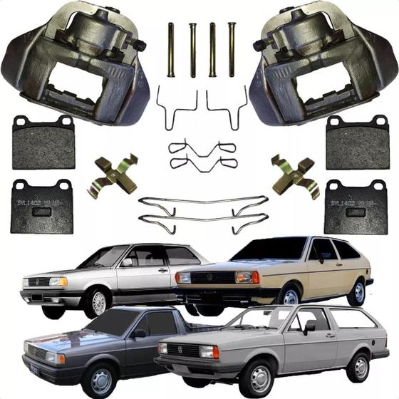 Imagem de Pinça De Freio Gol Quadrado Pastilha Trava Reparo Kit Oferta