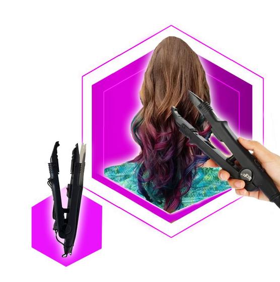 Imagem de Pinça Mega Hair Profissional Aplicação Queratina Bivolt Ponta A