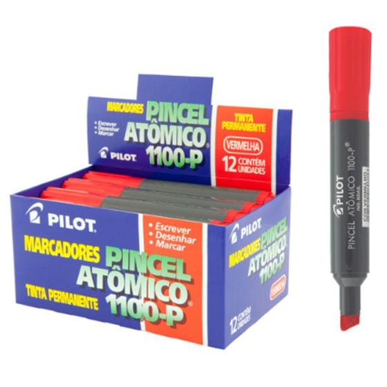 Pincel Atomico 1100-P Caixa com 12 Unidades Vermelho Pilot Menor preço em Pincel Atomico 1100-P Caixa com 12 Unidades Vermelho Pilot