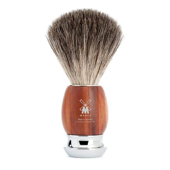 Imagem de Pincel de barbear MÜHLE VIVO Plum Wood Pure Badger para homens