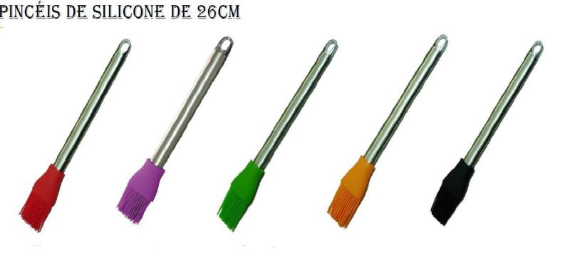 Imagem de Pincel de silicone de 26cm cabo de inox