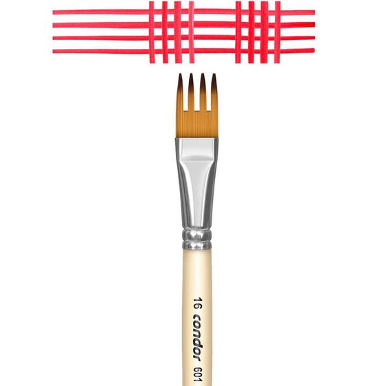 Imagem de Pincel Garfo Chato Sintético Condor - Ref. 601