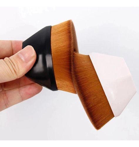Imagem de Pincel Maquiagem Mágico Hexagonal Flawless Tik Tok Base Rosa