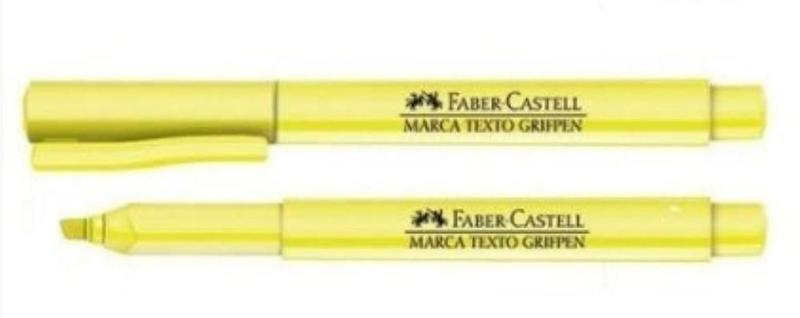 Imagem de Pincel Marca Texto Amarelo Pastel Grifpen Faber Castell